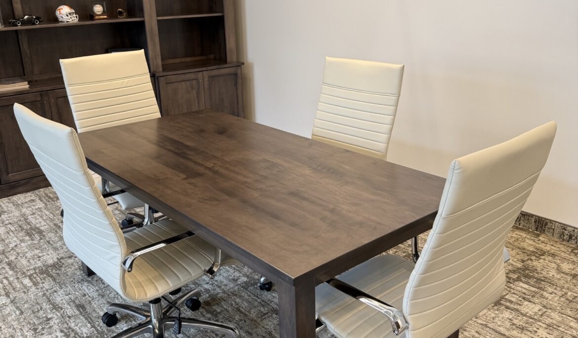 Wormy Maple Parsons Style Conference Table