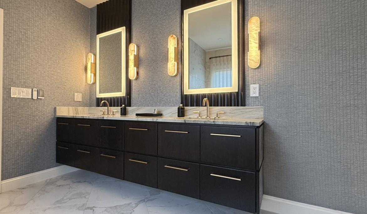 Ebonized Hanging Ash Vanity